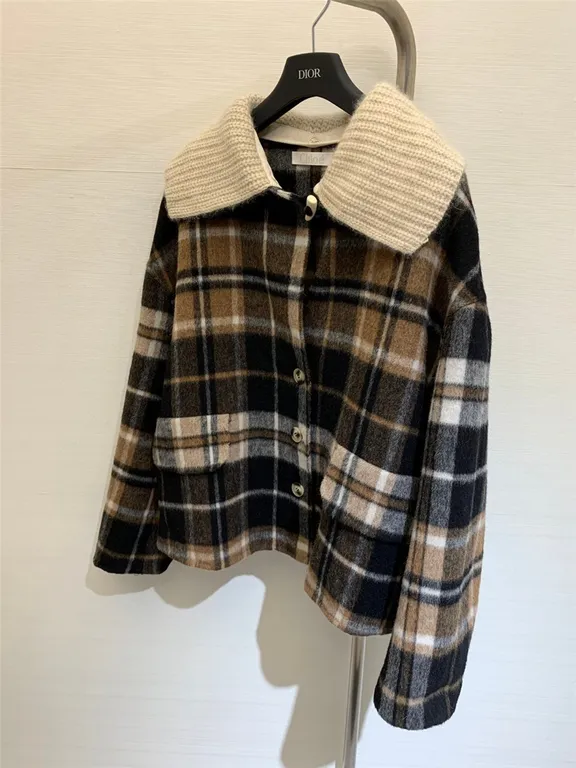 Chloé checked cashmere coat